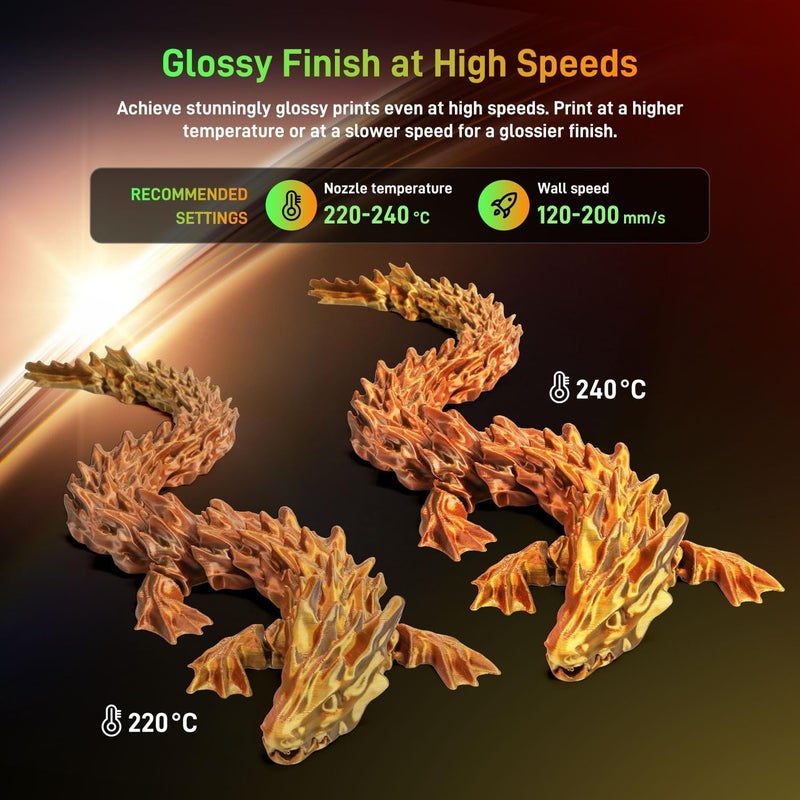 FLASHFORGE Silk Tri-Color PLA Filament 1.75mm, Coextrusion Gold Sliver Copper Triple Color Rainbow 3D Printer Filament, Enchanting Silk Finish with 360° Multicolor Shifting Color Effect - Image 4